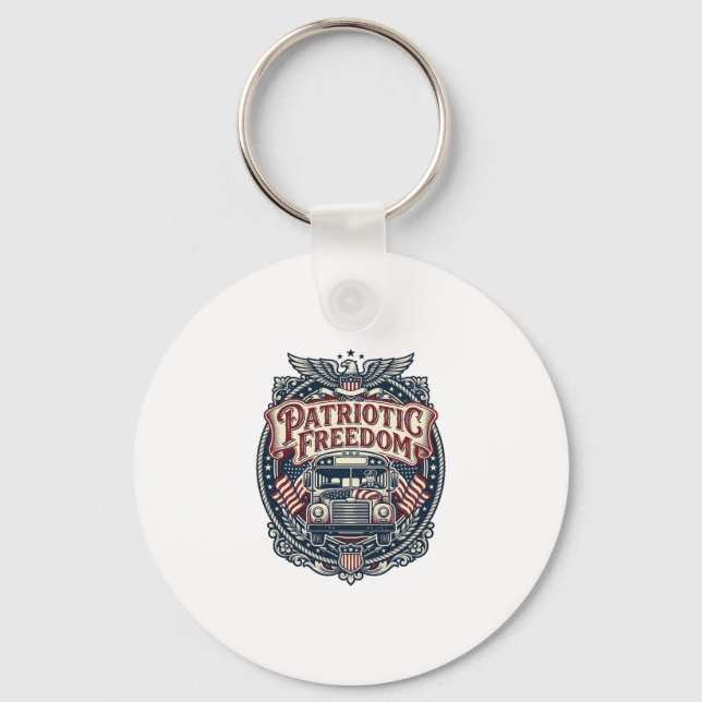 Fosterchaufför med patriotism nyckelring (Framsida)