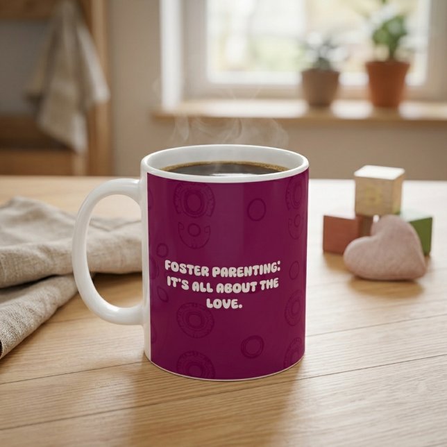 Fosterföräldraskap - Allt Handlar Om Kärlek Design Kaffemugg (Skapare uppladdad)