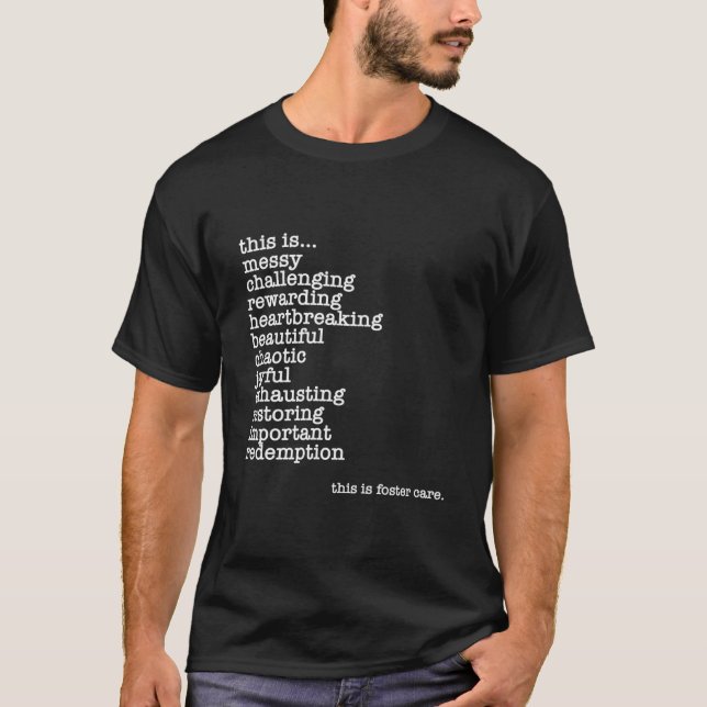 Fosterfosterföräldrar som främjar adoptionsfost t shirt (Framsida)
