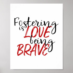 Fostering är Kärlek Poster