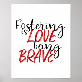 Fostering är Kärlek Poster