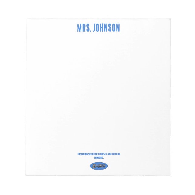 Fostering Scientific Literacy & Critical Thinking Anteckningsblock (Framsida)