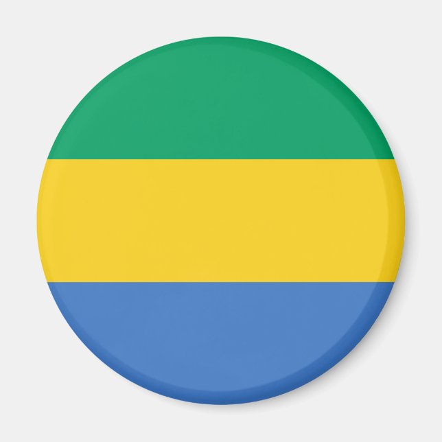 Fosterlandets Gabons flagga Magnet (Framsidan)