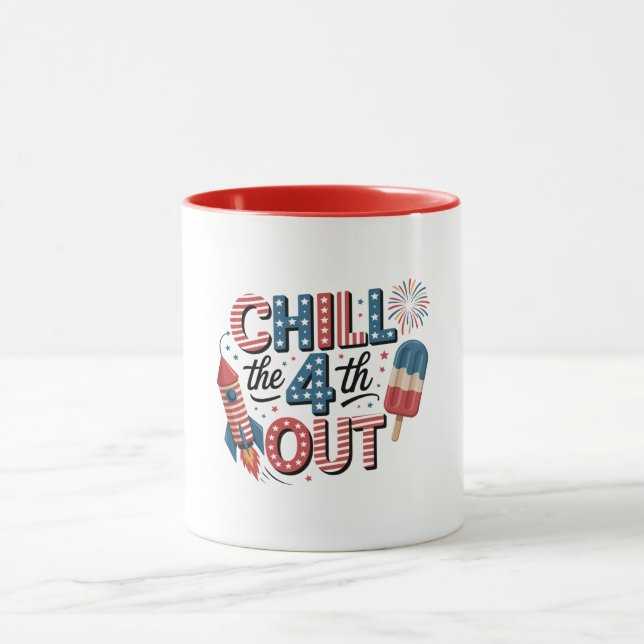 Fosterländsk 4 juli-kaffemug  mugg (Center)