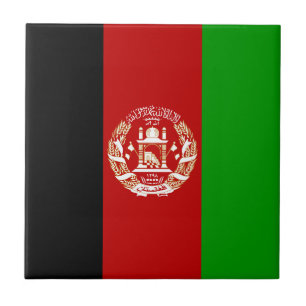 Fosterländska Afghanistanflaggan Kakelplatta