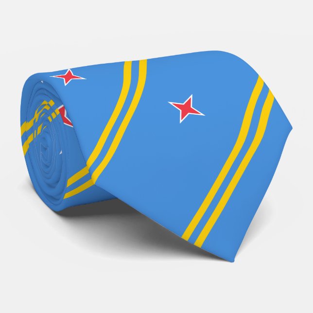 Fosterländska Arubas flagga Slips (Rullad)