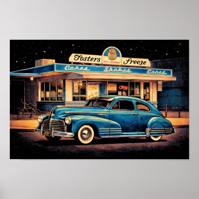 Fosters Freeze and '47 Chevy Poster (Framsidan)