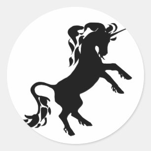 Fostra Unicorn Runt Klistermärke