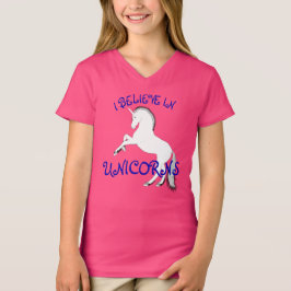 Fostra vitUnicorn & "mig tro i Unicorns ", Tee Shirt