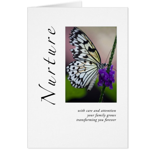 Fostranfjärilsfamilj Hälsningskort (Framsidan)