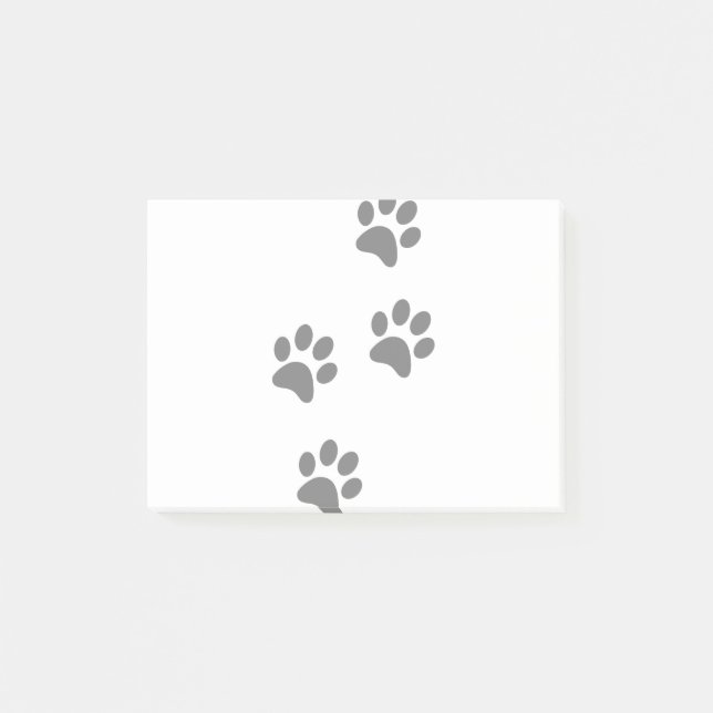 Fotavtryck (Animal Hund Tass Cat) Post-it Block (Framsida)