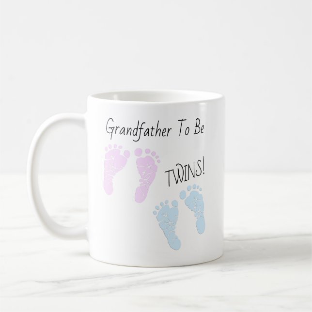 Fotavtryck av farfar som ska vara Twillingar-medde Kaffemugg (Vänster)
