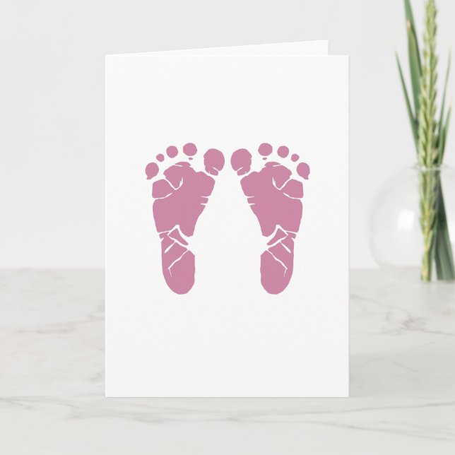 Fotavtryck av rosa baby meddelande (Framsida)