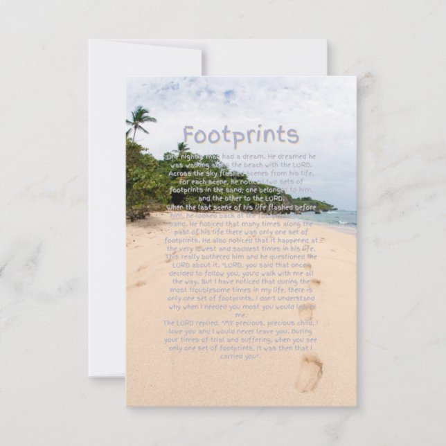 Fotavtryck, Dikt 2A, platta gratulationskort Kort (Framsida)