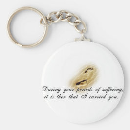 Fotavtryck/dikt Nyckelring