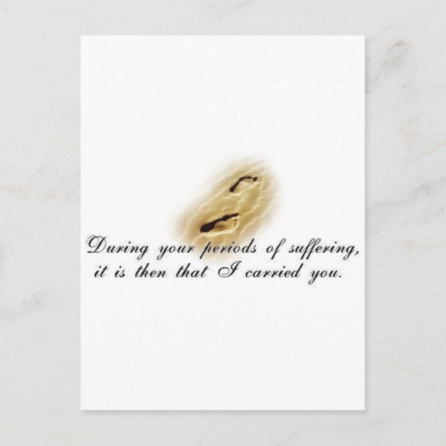 Fotavtryck/dikt Vykort (Framsida)