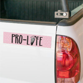 Fotavtryck för ProLife Baby med Bow på punkter Bildekal