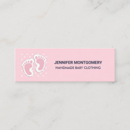 Fotavtryck för Rosa Flicka Mini Visitkort