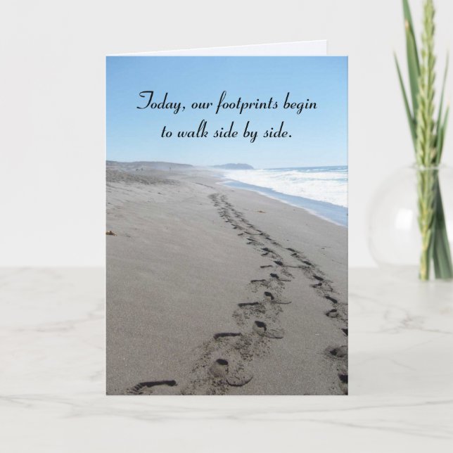 Fotavtryck före Bröllop-kort Kort (Framsida)