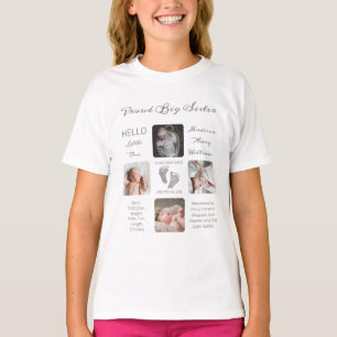 Fotavtryck Foto Birth Keepsak Proud Sister T Shirt