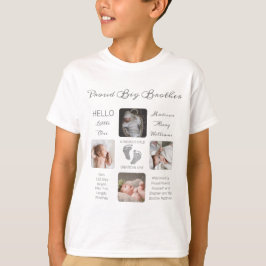 Fotavtryck Foto Birth Keepsaké Proud Brother T Shirt