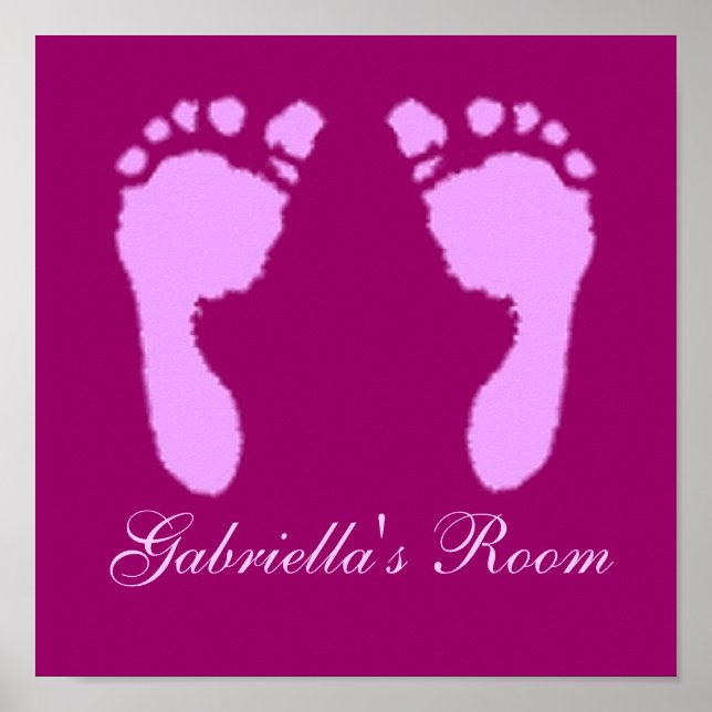 Fotavtryck från baby (flicka) poster (Framsidan)