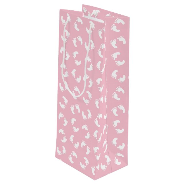 Fotavtryck från baby, Spädbarn foto, fotsteg, Rosa (Baksidan Vinklad)