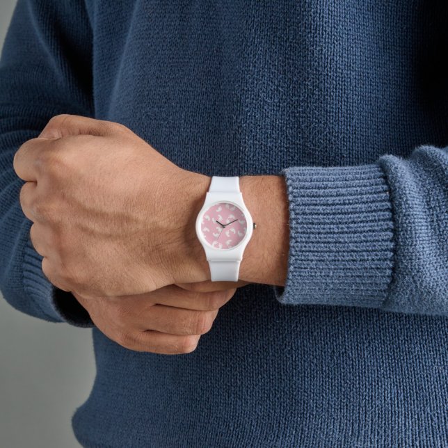 Fotavtryck från baby, Spädbarn foto, fotsteg, Rosa Armbandsur (Hand)