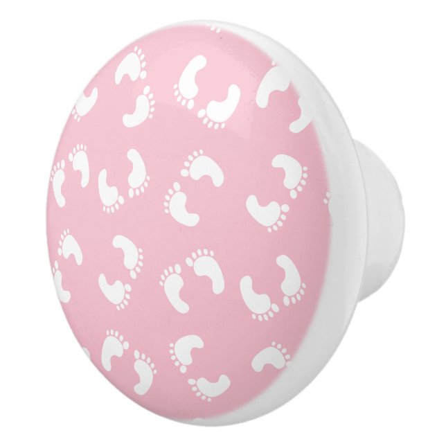 Fotavtryck från baby, Spädbarn foto, fotsteg, Rosa Knopp (Höger)