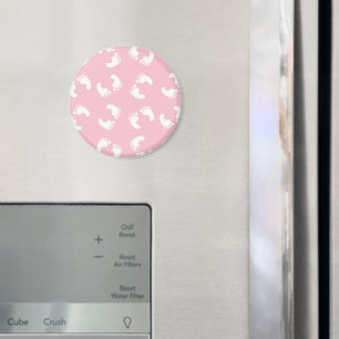 Fotavtryck från baby, Spädbarn foto, fotsteg, Rosa Magnet