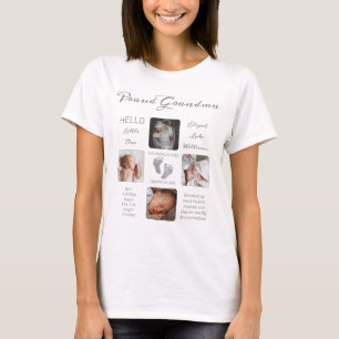 Fotavtryck från Många Foto Birth Keepsak Grandma T Shirt