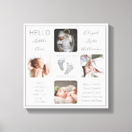 Fotavtryck från Många Foto Birth Keepsaké Canvas P