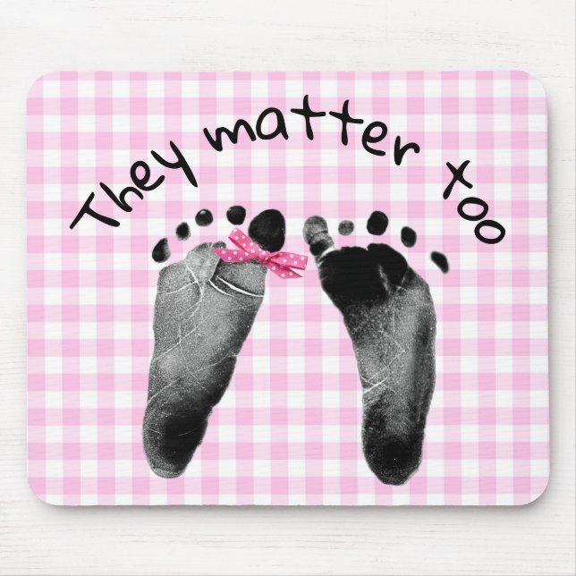 Fotavtryck från ProLife Baby på Gingham Musmatta (Framsidan)