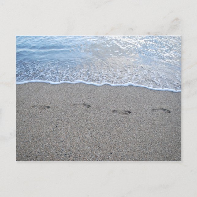 Fotavtryck i Puerto Rico Vykort (Framsida)