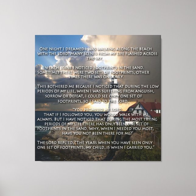 Fotavtryck i Sand Canvastryck (Framsida)