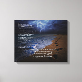 Fotavtryck i Sand Dikt 14x11 (storm) Canvastryck