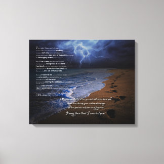 Fotavtryck i Sand Dikt 20x16 (storm) Canvastryck