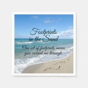Fotavtryck i Sand Inspirational Christian Pappersservett