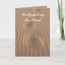 Fotavtryck i Sand Inspirational Dikt