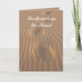 Fotavtryck i Sand Inspirational Dikt Kort