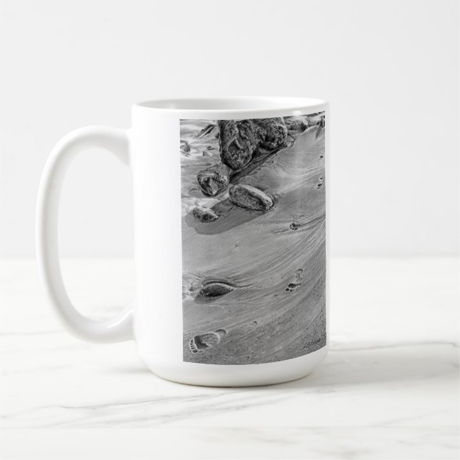 Fotavtryck i Sand Kaffemugg (Vänster)