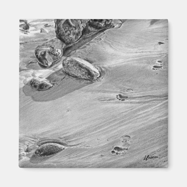 Fotavtryck i Sand Magnet (Framsidan)