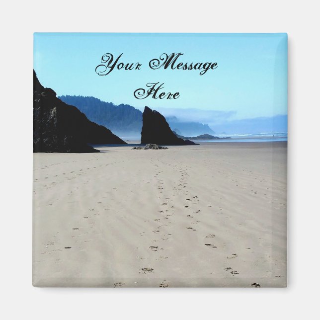 Fotavtryck i Sand Magnet (Framsidan)