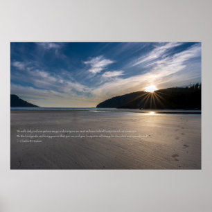 Fotavtryck i Sand-offerten Poster