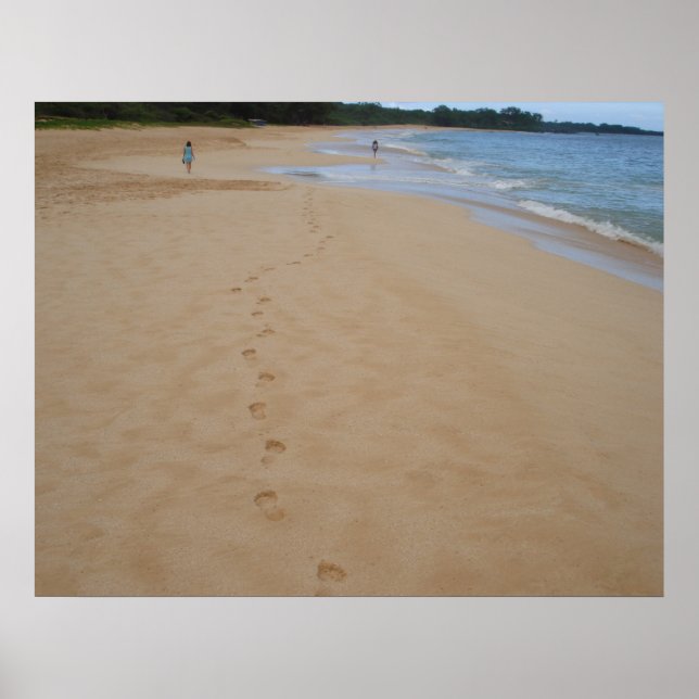 Fotavtryck i Sand Poster (Framsidan)
