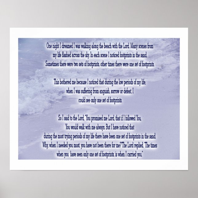 Fotavtryck i Sand Poster (Framsidan)