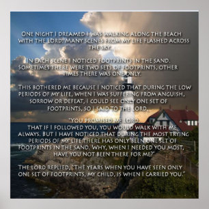 Fotavtryck i Sand Poster