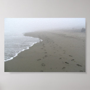 Fotavtryck i sand poster
