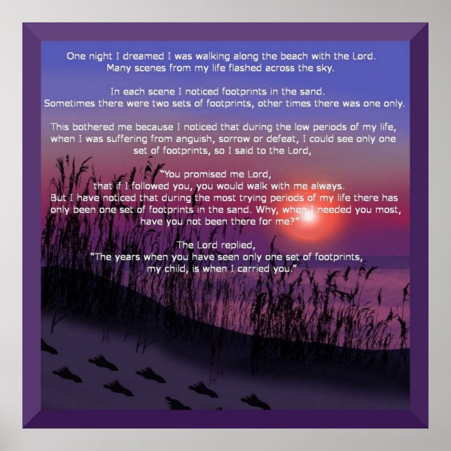 Fotavtryck i Sand Poster (Framsidan)