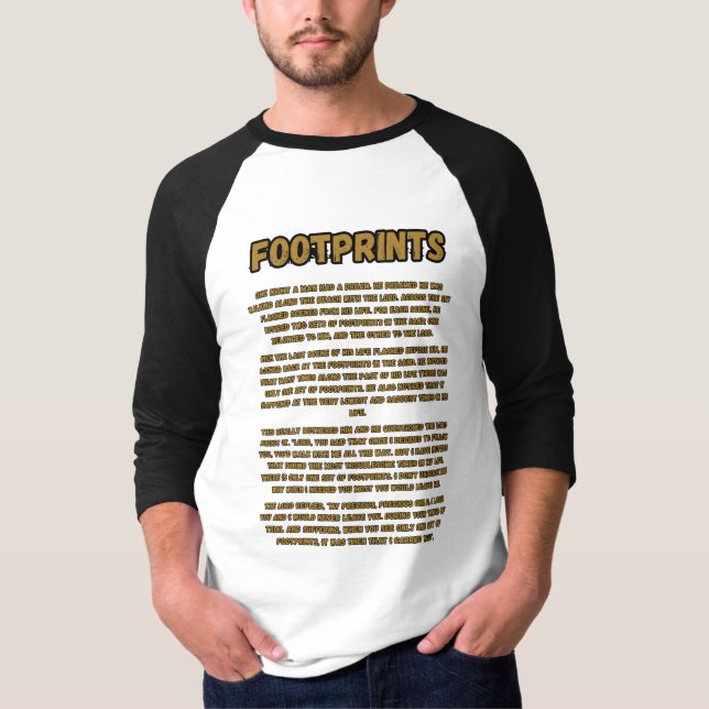 Fotavtryck i Sand Prayer Manar 3/4 T Shirt (Framsida)